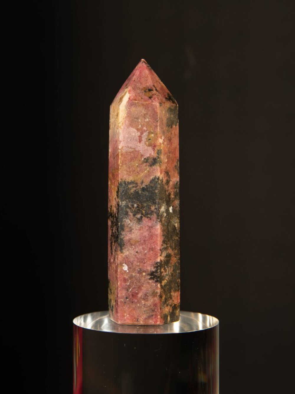 Natural Rhodonite Crystal Tower Point 3.5” - Picture 6 of 9